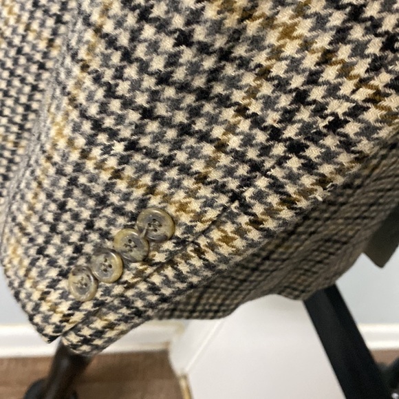 100%CAMEL HAIR HOUNDSTOOTH BLAZER BILL BASS PARISIAN BLACK LABEL MADE IN MEXICO - Picture 6 of 15